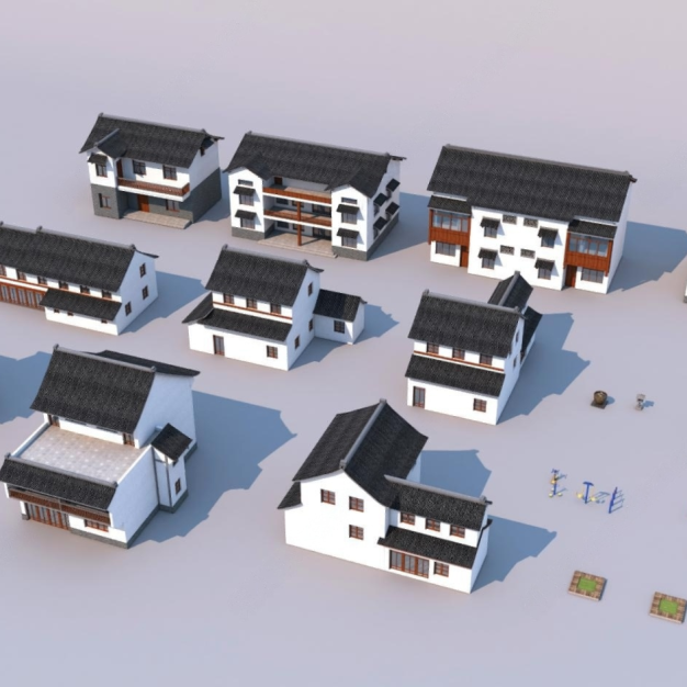 中式古建筑3D模型