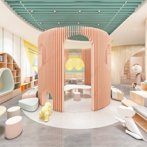 现代幼儿园3D模型