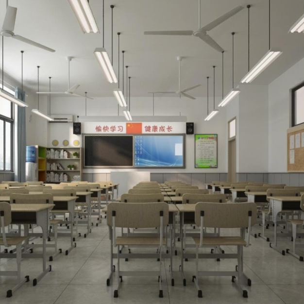 现代学校教室3D模型