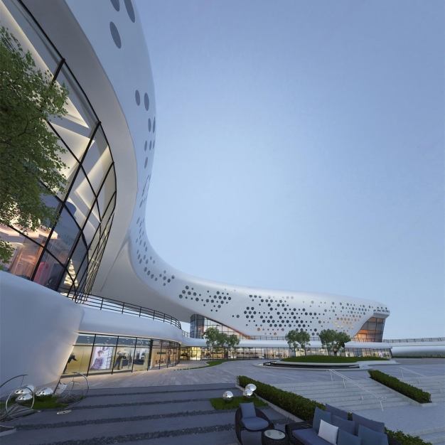 现代文化艺术中心异形建筑3D模型
