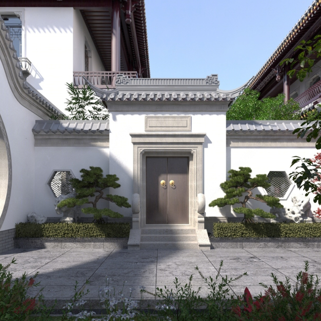 中式庭院3D模型