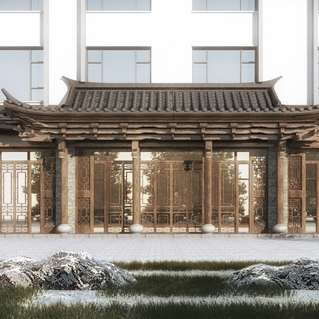 中式古建门头门面3D模型
