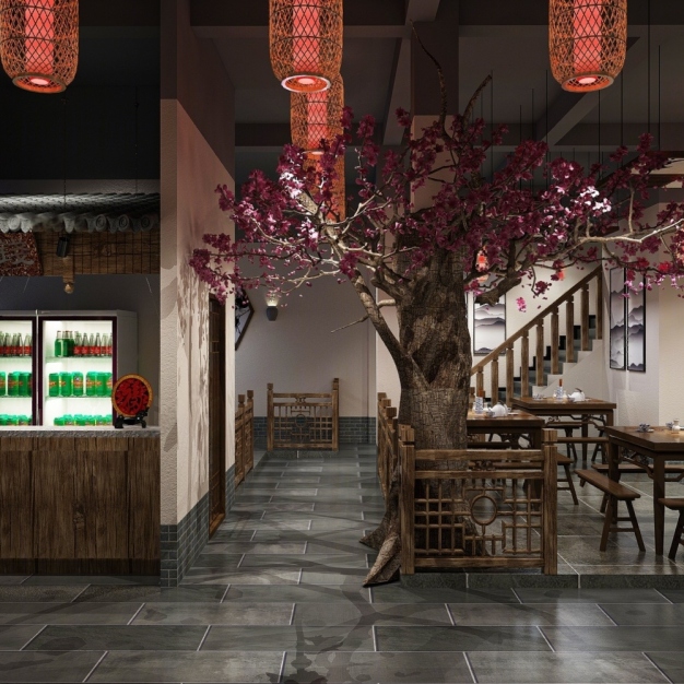 新中式中餐厅3D模型
