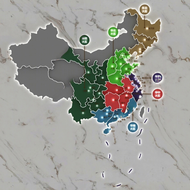 现代中国地图墙饰3D模型
