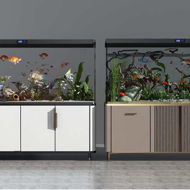 现代鱼缸3D模型