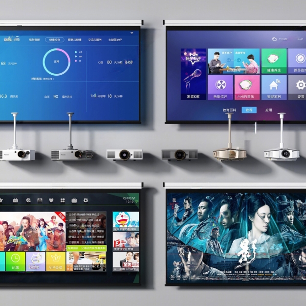 现代投影仪幕布3D模型