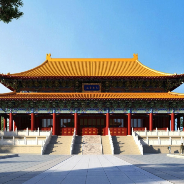 中式古建庙宇3D模型