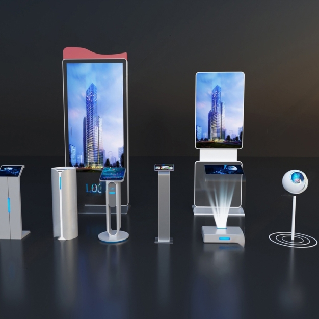 现代一体机组合3D模型