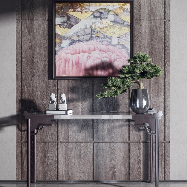 新中式玄关台3D模型