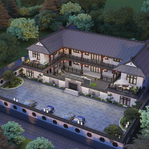 新中式四合院3D模型