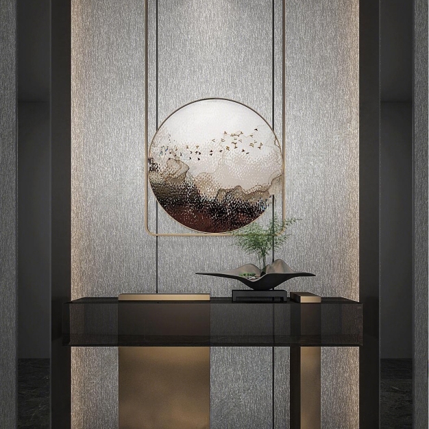 新中式端景柜3D模型
