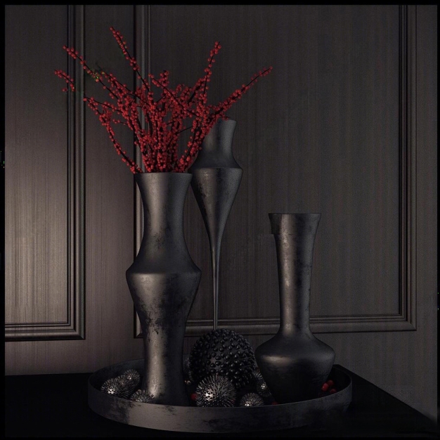 现代花瓶花艺3D模型