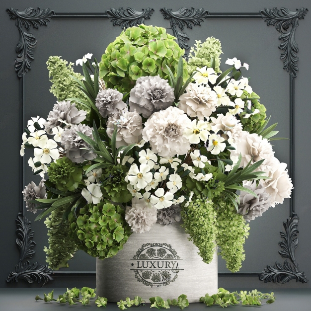 现代花瓶花艺3D模型
