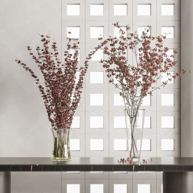  现代花瓶花艺3D模型