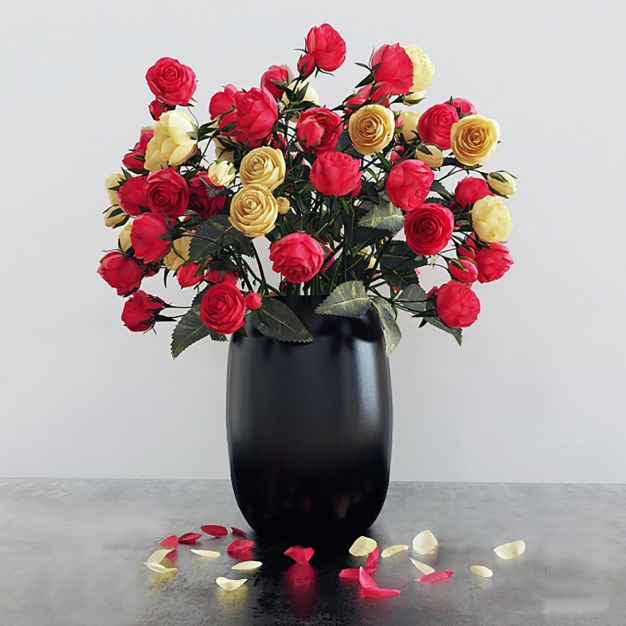 现代花瓶花艺3D模型