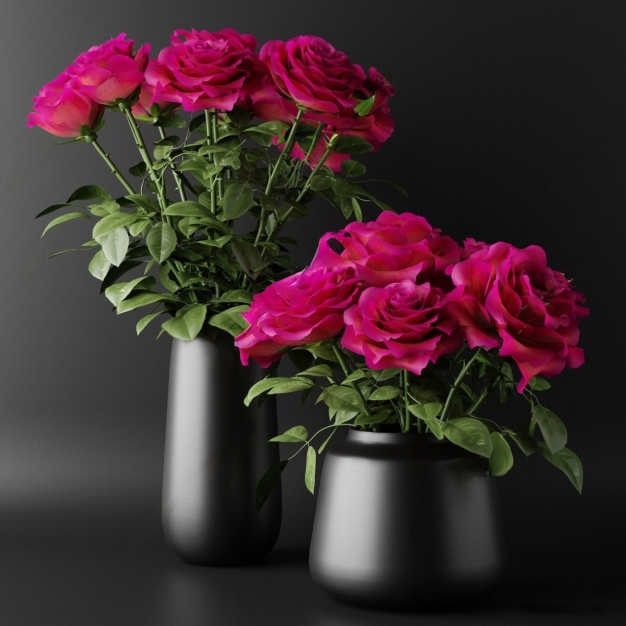现代花瓶花艺3D模型