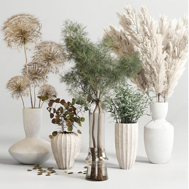现代花瓶花艺3D模型