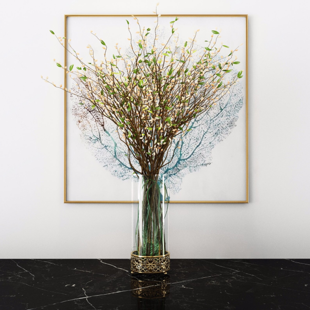 现代花瓶花艺3D模型