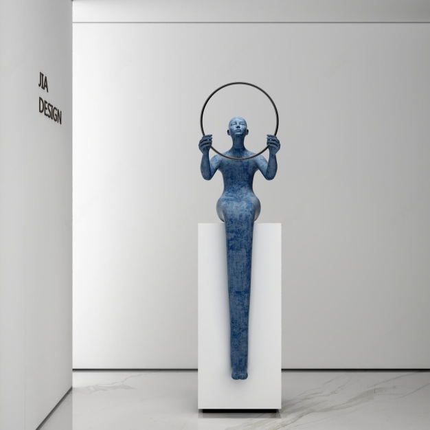 现代人物雕塑摆件3D模型