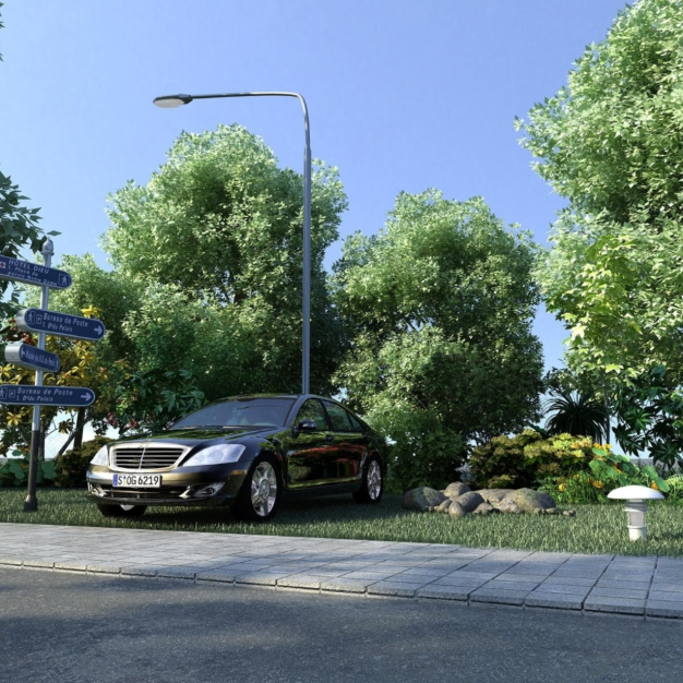 现代马路景观3D模型