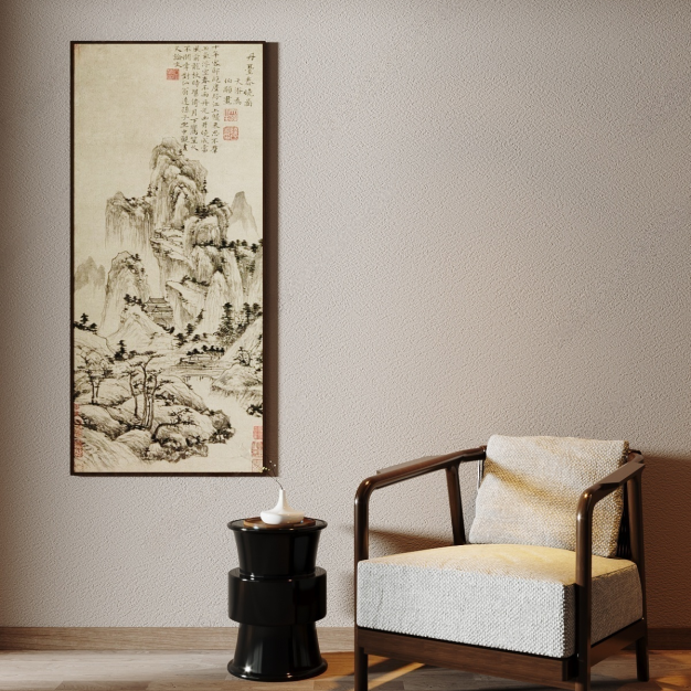 新中式装饰画3D模型