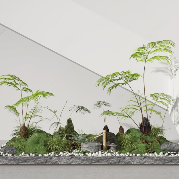 现代庭院景观小品3D模型