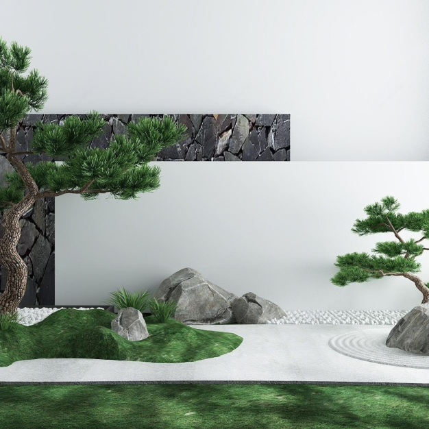 新中式庭院3D模型