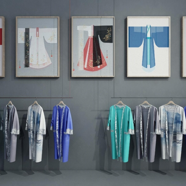 装饰画 挂画 服装3D模型