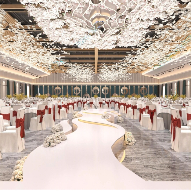 现代酒店宴会厅3D模型