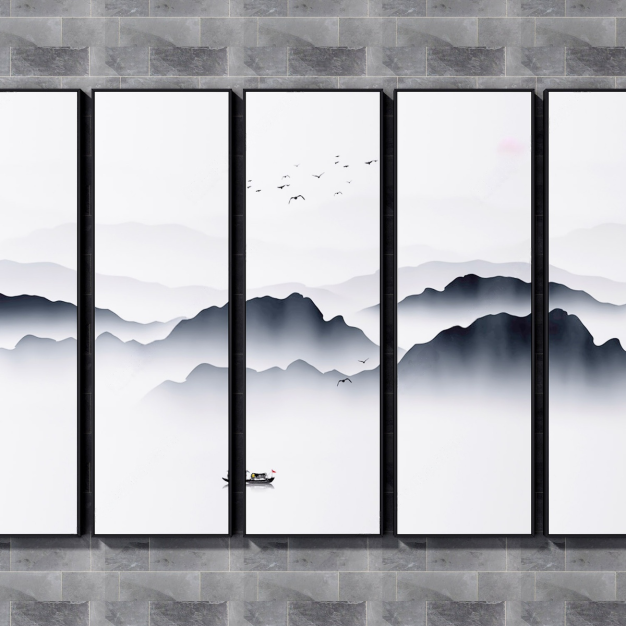 新中式装饰画3D模型