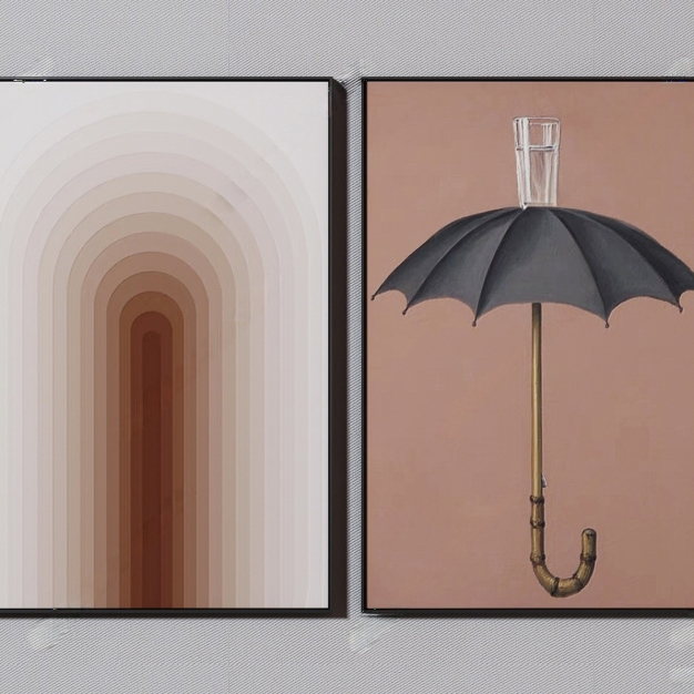 现代装饰画 挂画3D模型