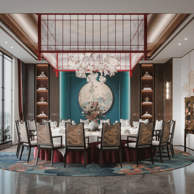 新中式酒店包间3D模型