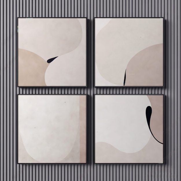 现代装饰画 挂画3D模型