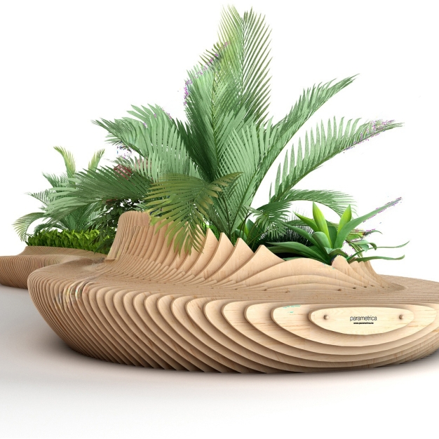 现代公共座椅3D模型