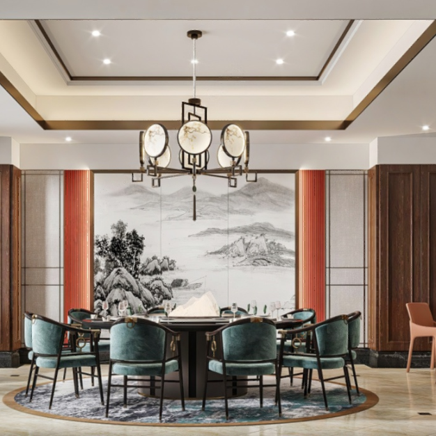  新中式酒店包厢3D模型