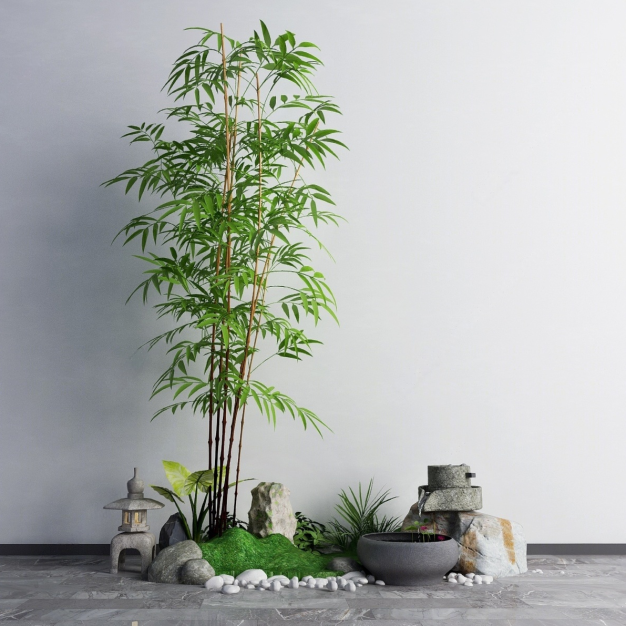 新中式景观小品3D模型