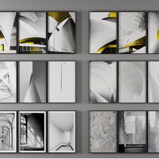 现代装饰画 挂画3D模型