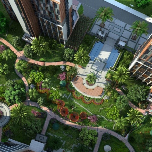 现代小区景观3D模型