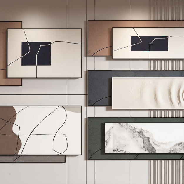 现代装饰画 挂画3D模型