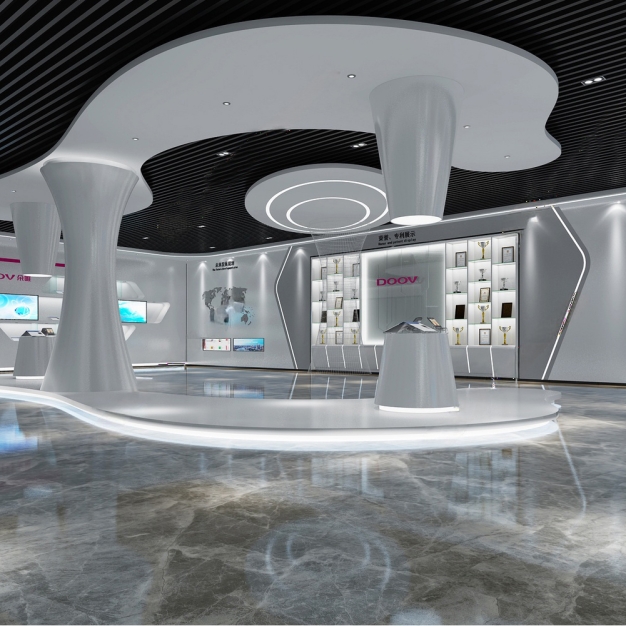 现代企业展厅3D模型