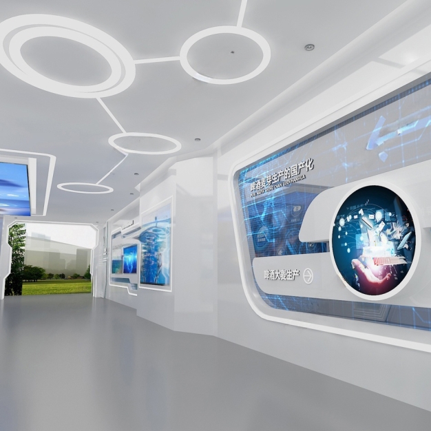 现代企业科技展厅3D模型