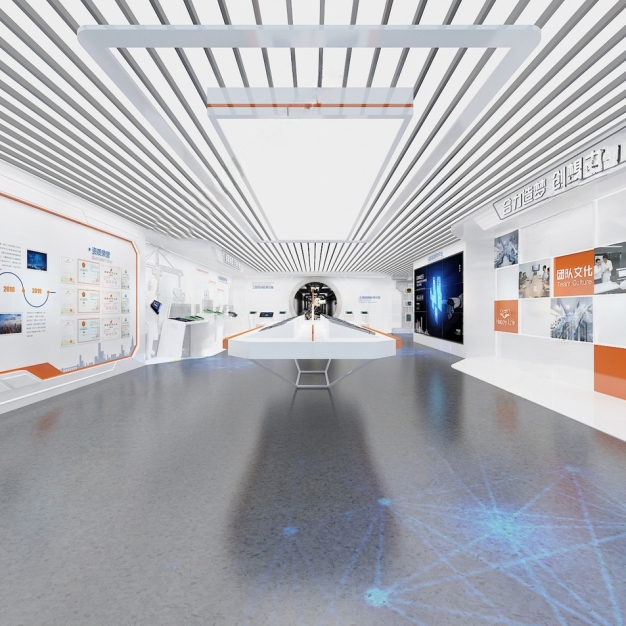 现代科技企业展厅3D模型