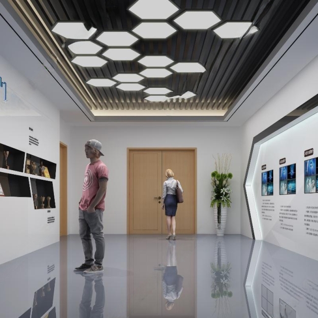 现代企业荣誉展厅3D模型