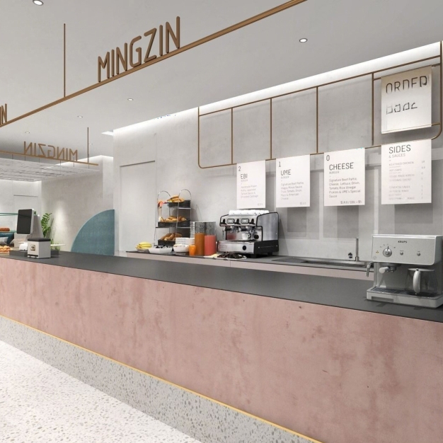 现代奶茶店 甜品店3D模型