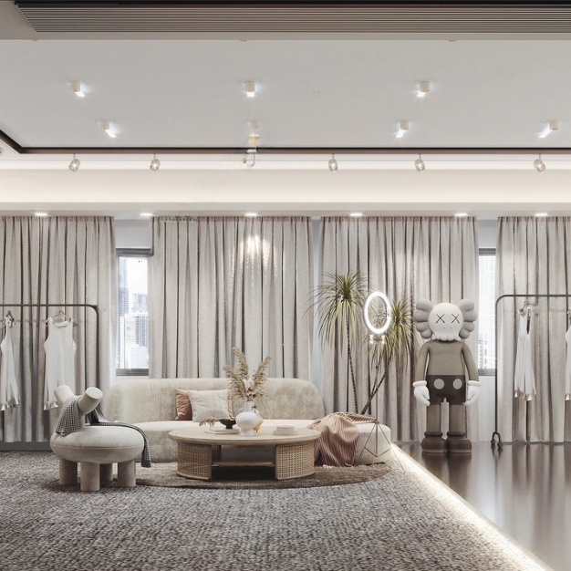 现代女装店网红直播间3D模型
