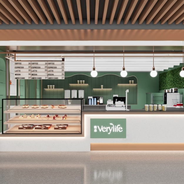 现代奶茶店 甜品店3D模型