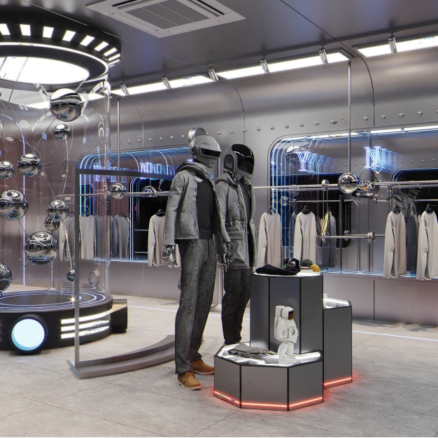  现代男装服装店3D模型