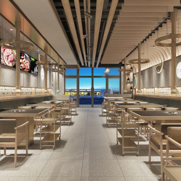  现代火锅店3D模型