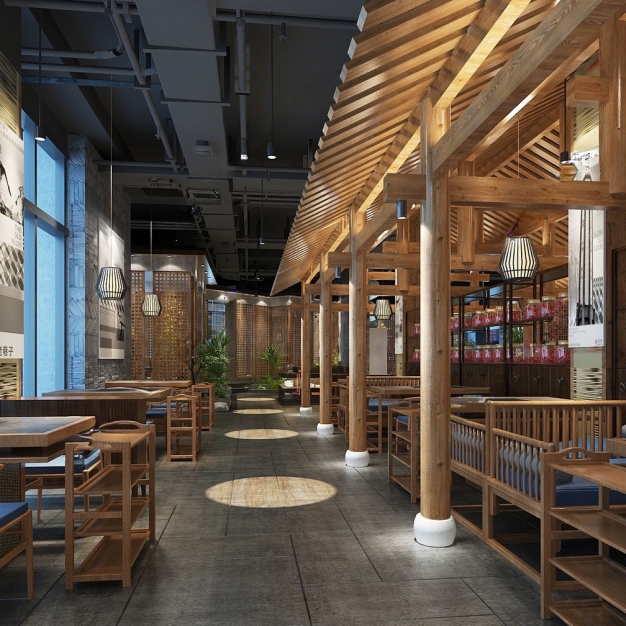 新中式火锅店3D模型
