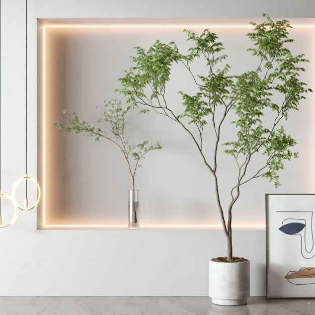 现代绿植盆栽盆景组合3D模型
